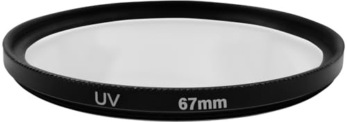 Filtre UV 67 mm pour objectif d'appareil photo Canon/Nikon/Sony/Fujifilm/Sigma/Tamron et autres marques génériques