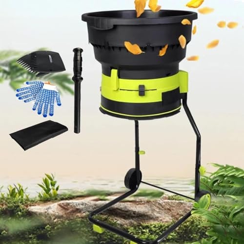 Oiyekntd 2500W Garden Shredder, Silent Leaf Chipper, 8000rpm Speed, with Detachable Collection Bag, Electric Leaf Mulcher Compost Shredder for Garden Debris, Leaves and Branches,40m-Power-Cord