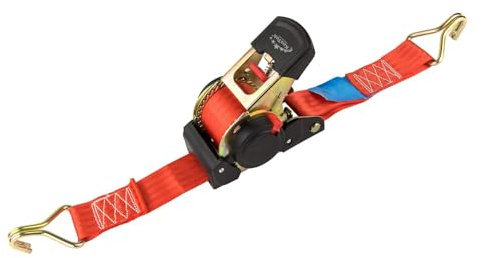 Kestek Ratschenzurrgurt 8m x 50mm, 5000kg - 2-teilig Spanngurt mit Parallelhaken, für sichere Ladungssicherung, robust und langlebig