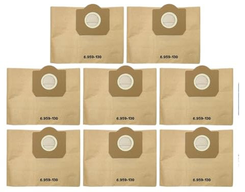 Bolsa De Repuesto For Aspiradora Con Filtro HEPA, Compatible Con Karcher MV3, WD3, WD3200, WD3300, A2204, A2656, WD3.500P, SE4001 Y SE4002.(8pcs)