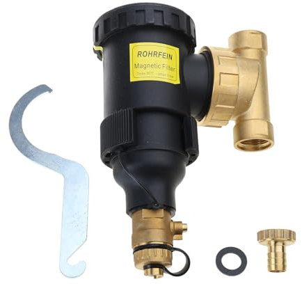 Filtro separador de suciedad de latón para sistemas de caldera de calefacción por suelo radiante hidráulico