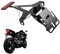 NAVESO Kennzeichenhalter Motorrad, Verstellbare Lizenz Metall Motorrad Kennzeichenhalter mit Reflektor and Kennzeichenbeleuchtung, Kompatibel mit Den Meisten Gängigen Motorradmodellen