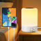 Taipow Touch Bedside Lamps with 4 USB-A Charging Port, 3 Modes, 8 Colors and 10 Brightness Levels Touch Lamp, Dimmable Bedside Table Lamp for Bedroom Camping Living Room Breastfeeding