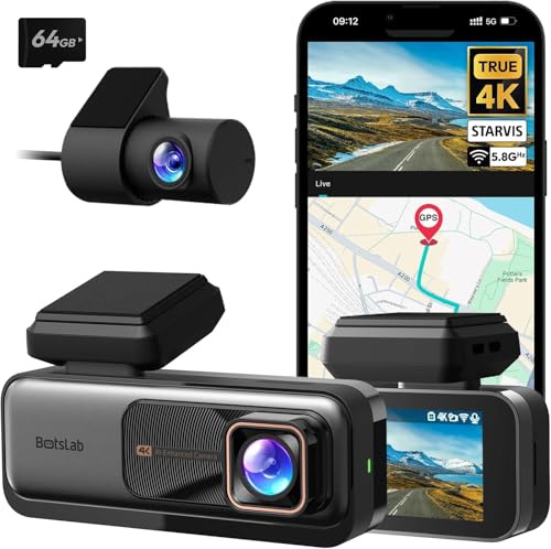 Botslab 360 G980H Pro ADAS Frontkamera Real 4K UHD hinten 2K QHD Weitwinkelobjektiv 170° Nachtsicht GPS-Modul integrierte Kamera Smart Car