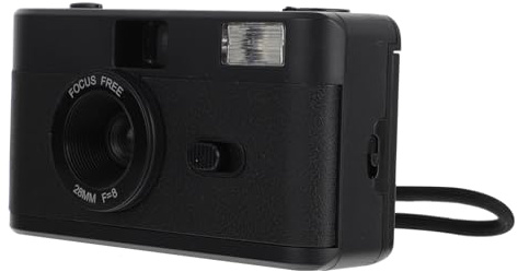 Generisch Retro Filmkamera Schwarz aus Abs Wiederverwendbare 35mm Filmkamera ohne Batterie Kompakte und Einfache Bedienung für Kreative Fotografie