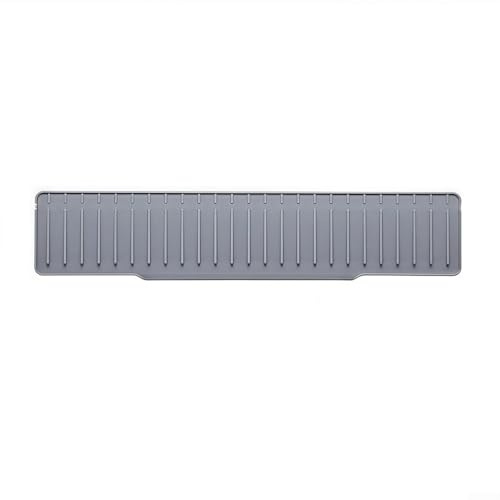 Tappetino in silicone per lavello da cucina, vassoio di drenaggio dell'acqua per proteggere i bordi, per bagno, lavanderia, organizer antiscivolo (grigio)