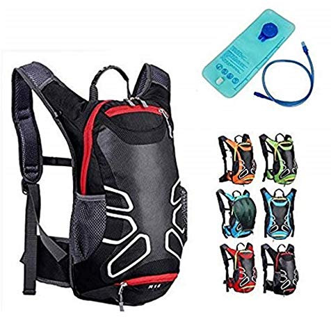 Theoutlettablet® Wasserdichte Rucksack für Fahrrad-Fahrrad-Hydratation-Wasser-Beutel (2L) Berg Rucksack Kapazität 15 Liter ± a - Wandern - Typ Camelbak Farbe Schwarz