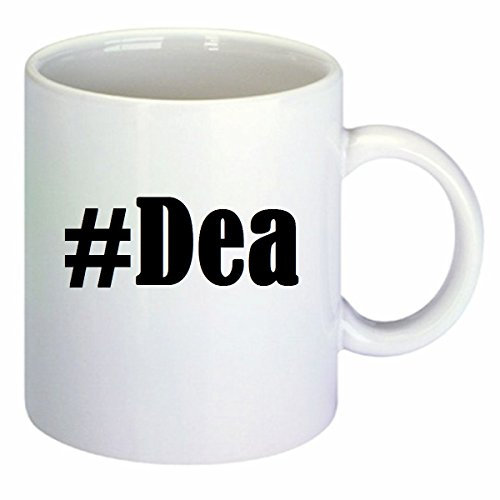 Kaffeetasse #Dea Hashtag Raute Keramik Höhe 9,5cm ? 8cm in Weiß
