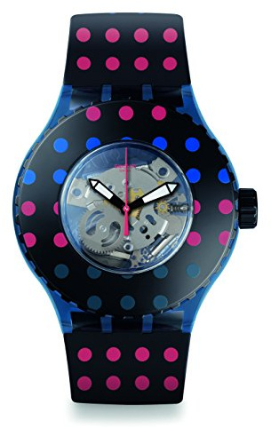Swatch Damen-Armbanduhr Analog Quarz Silikon SUUN100