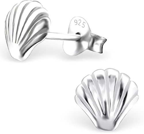 EYS JEWELRY Ohrstecker Damen Jakobsmuschel Pilgerabzeichen 925 Sterling Silber Damen-Ohrringe