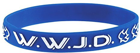 Christliche Geschenkideen °*1167 Armband Taube WWJD What would Jesus do? (blau)