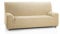 Martina Home Tunez Stretch-Sofabezug, Canvas (50 % Polyester, 45 % Baumwolle, 5 % Elasthan), Beige, 3-Sitzer (170 bis 220 cm)