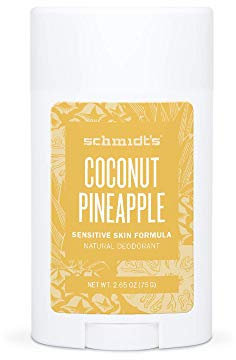 Schmidt's natürlicher Deo Stick Coconut Pineapple Sensitive Deodorant ohne Aluminium vegane Naturkosmetik für langanhaltende Frische 58 ml 1 Stück