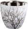 ASA 10101427 Xmas - Windlicht - Teelichthalter - Zweige - Weiss/Silber - Porzellan - Ø 7,2 cm