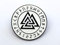 Patch Nation Valknut Knot des Erschlagenen Wikinger Weiß Metall Badge Pin Pins Radfahrer Anstecker Broschen