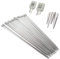 Stricknadeln Metall Set Rostfreier Lange Stricknadel Satz im Koffer 2.0mm 2.5mm 3.0mm 3.5mm 4.0mm 4.0mm 5.0mm 5.5mm 5.5mm 6.0mm 7.0mm 8.0mm 11 Paare mit Werkzeug (Silber-Stricknadel)