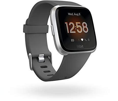 Fitbit Versa Lite, Smart-Watch Unisex Adulto, Grigio (Charcoal/Silver Aluminum), Taglia Unica