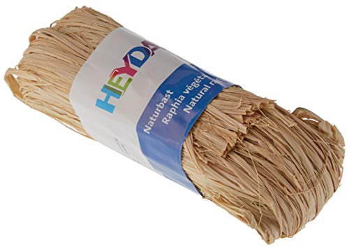Heyda 10 Unidades de Rafia Natural, 50 g, Tablero DM