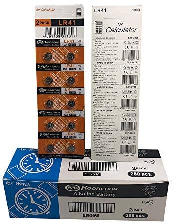 Koonenda AG3 1.5V Alkaline, 20 pcs of LR41 Batteries Coin Battery Equivalent to: 192/384/ 392/ 392A/ AG3/ CX41/ G3/ LR41/ L736/ LR736/ SR41/ SR41SW/ SR41W/ V3GA