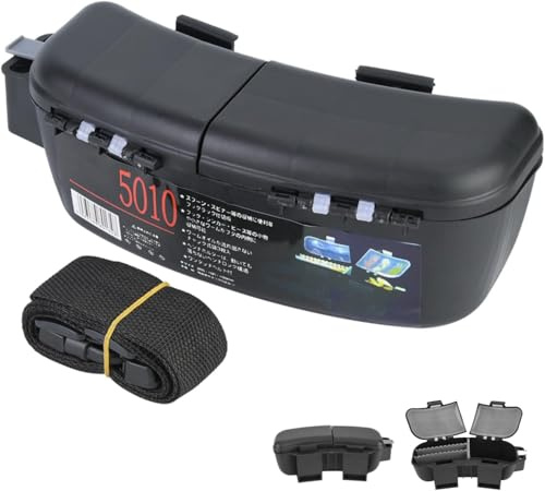 Niiyen Riñonera de Pesca, portátil Multifuncional Caja organizadora de Aparejos de Pesca riñonera, para señuelos cebos Anzuelo, Cebo de Pesca Cintura Cebo de Pesca Caja de Cintura, Equipo de Pesca