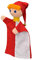 Handpuppe Märchenfigur Kasper Clown 27 cm, Ideal für Puppentheatre und Rollenspiele, für Kinder Baby Jungen Mädchen