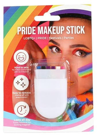 Genderfluid Flag Facepaint Stick - 1 Stück - Pink, Weiß, Lila, Schwarz & Blau Farbiger Make Up Stick - LGBTQ+ Pride Face Paint Makeup Pride Month Pride Events