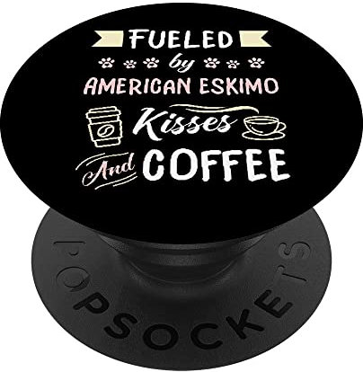 Eskie Mom German Spitz Welpen-Kaffeeliebhaber PopSockets mit austauschbarem PopGrip