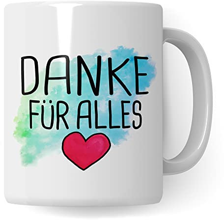 Danke für Alles Geschenk Tasse Dankeschön Wasserfarbe Geschenk Kaffeetasse Dankeschön Kleinigkeit Dankessprüche Mama Frauen Kollegin Teetasse Freundin Kaffee-Becher