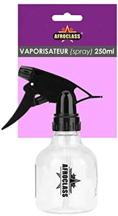 AFROCLASS - Vaporisateur, Vapo, Pulvérisateur, Diffuseur, Brume, Spray, Pour cheveux ou soin, bouteille vide rechargeable 250 ml