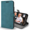 Snakehive iPhone 14 Leather Case | Genuine Leather Wallet Phone Case with Card Holder | Flip Folio Case/Cover with Stand | Compatible with iPhone 14 | (Teal)