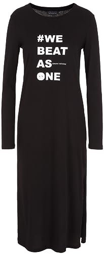 Armani Exchange Damen Sustainable, Soft Touch Casual Dress, Schwarz, L EU