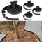 Herrselsam Bordure de pelouse Flexible en Plastique avec 120 piquets de Fixation pour l'ancrage, Bordure de Parterre, Bordure de Jardin, Longueur 40 m, Hauteur 5 cm, Noir