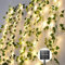 A.bigwhale Cadena de Luz Led Solar, Guirnalda de Hiedra Artificial, 1 Pieza de Plantas Colgantes con 60 LEDs Cadena de Luz Solar para Exteriores, 8 Modos, Hiedra Falsa Impermeable