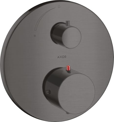 hansgrohe AXOR Starck Thermostat Unterputz mit Absperrventil, 10700340, Farbe: Brushed Black Chrome
