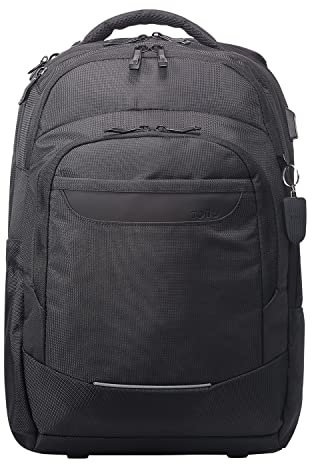 TOTTO - Mochila para Ordenador Portátil de 14 Pulgadas, Modelo Adelaide, 3 Compartimentos, 2 Bolsillos para Botella, Bolsillo Secreto, Correa para Colgar en Maleta, Cómoda y Resistente, Color Gris