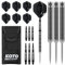 KOTO - Forma 90% Darts 25 G, Silber, Darts Set inkl. 3 Barrels, 2 SetsFlights + Shafts & Dartwallet, Firm Ringgrip