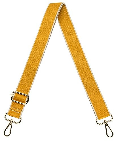 S&loyoe Ersatzriemen für Handtaschen, verstellbar, breit, Gitarrengurte für Handtaschen, 3,8 cm, Farbe: Gelb., Large