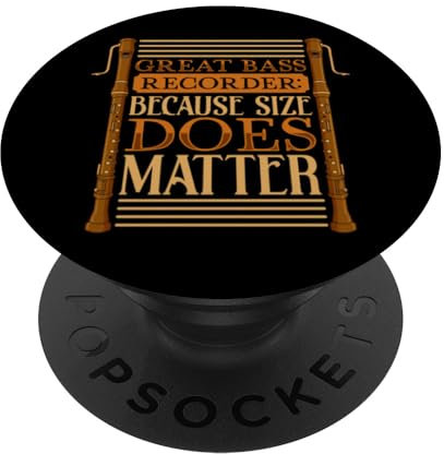 C'est la taille qui compte - Grande flûte à bec basse PopSockets PopGrip Adhésif