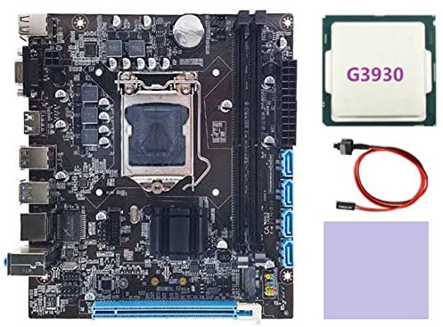 Seprendi H110 Computer Motherboard Supporta LGA1151 6/7 Generazione CPU Dual-Channel DDR4 RAM+G3930 CPU+Switch Cable+Thermal Pad