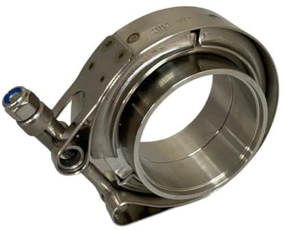 Boltza® Morsetto a V + flange tubo flessibile extra turbo in acciaio inox (89 mm)