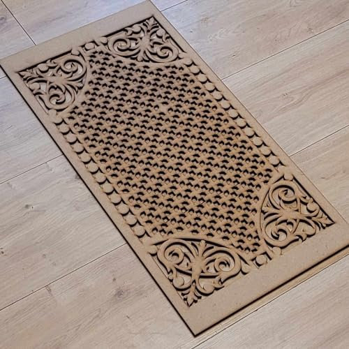 French trellis grate Pattern Screen Radiator Cabinet wall Decorative Screening-grille- Perforated MDF panel (1200x600mm) 0155 (3mm thick MDF)