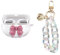Cute Transparent Earphones Case Compatible with Bose Ultra Open Earbuds, Clear Wireless Bluetooth Shockproof Protector Cover Earphone Charging Box with Keychain (Pink C)