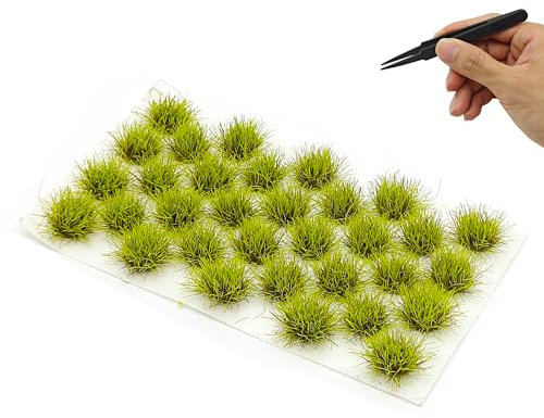 1 Scatola Cespugli Di Fiori Modello Erba Statica Ciuffo Paesaggi Ciuffi D'Erba Statica Modellismo Statica Erba Utilizzato Per La Decorazione Del Giardino Di Paesaggio Ferroviario Fai Da Te (Verde C)
