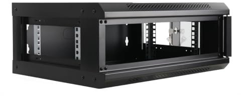 SUDEG Servergehäuse 4HE Wandmontage Serverschrank IT Netzwerk Rack mit Schloss Tür & 2 Schlüssel,Wandmontierter Rack Gehäuse 550×400×210mm