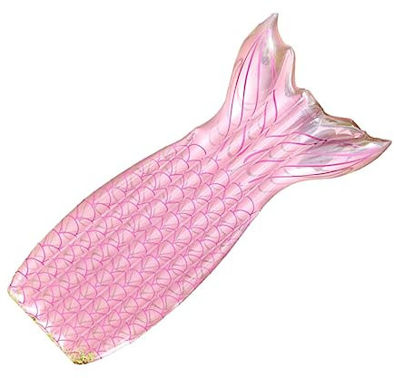 Gogogmee Matelas De Piscine Gonflable Forme De Queue De Sirène Coussin Flottant pour Plage Rose