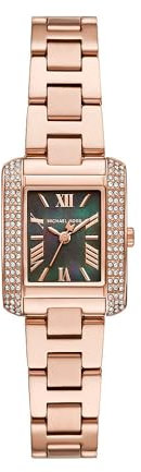 Michael Kors Emery Women's Watch, Quartz Movement with Stainless Steel or Leather Strap Roségoldfarbener Ton, 22MM