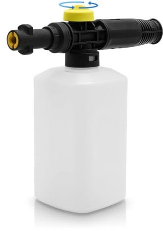 Xynovia Lanza de nieve, cañón de espuma ajustable con boquilla de pulverización para Karcher K2 K3 K4 k5 k6 k7, pistola de espuma a presión para lavado de autos (750 ml)
