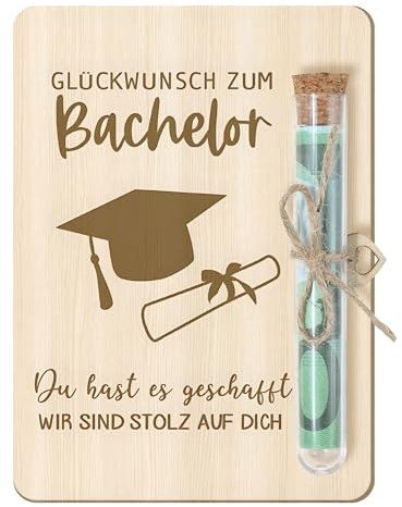 Dreaku Führerschein Bestanden Geschenk, Geldgeschenke Verpackung aus Holz mit Umschlägen