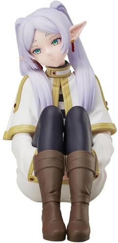 SZCIIRDM Frieren Figur 11cm Sitzpose Frieren Anime Figuren Schreibtischdekoration aus Anime Statue Modell Sammlerstück für Fans