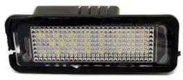 Atambveu License Plate Light Lamp For VW For Golf MK4 MK5 MK6 For Passat For Polo CC For Eos Number License Plate Light No Error LED White(R side)